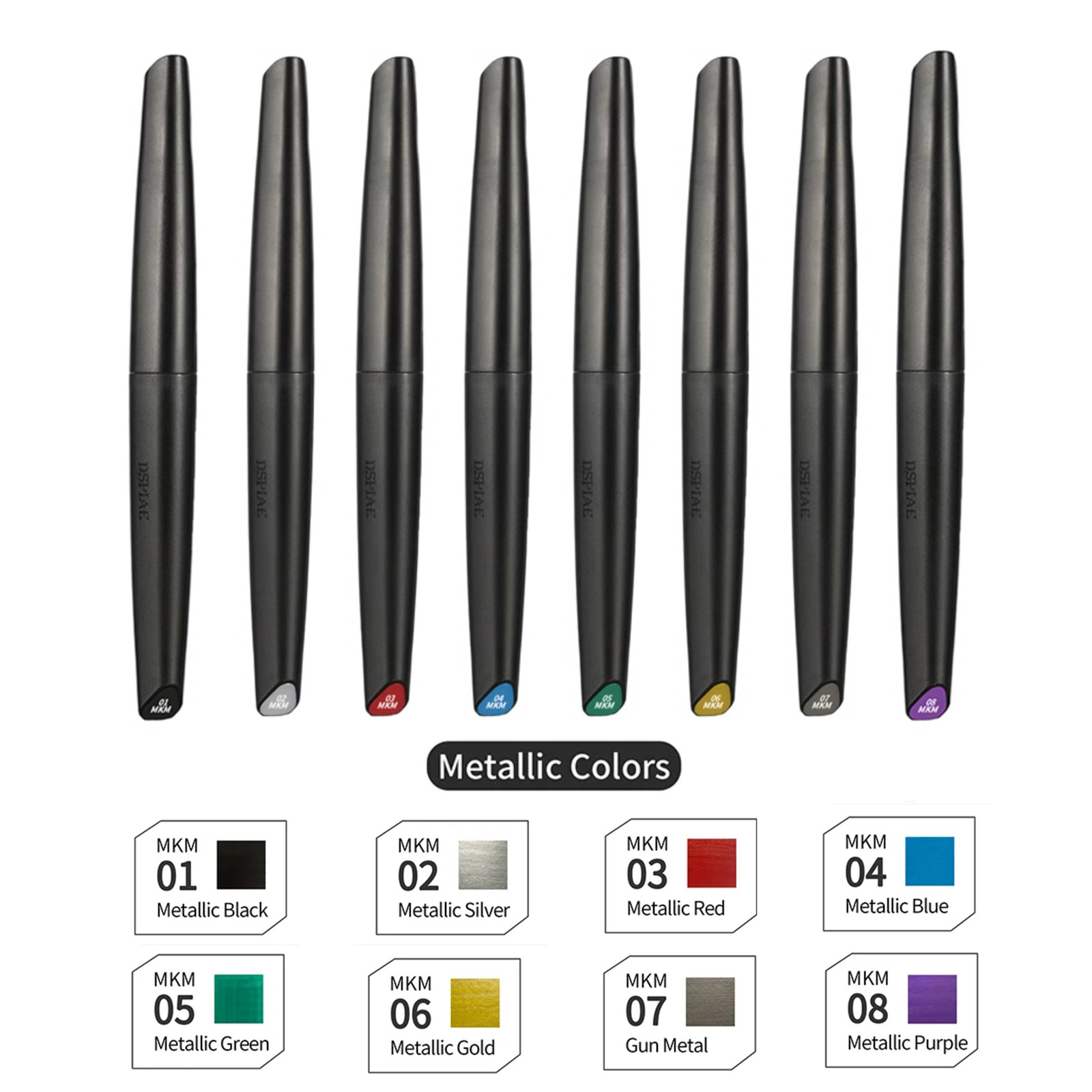 Metallic Paint Set - DSPIAE Yumuşak Ucu Su bazlı işaretleme