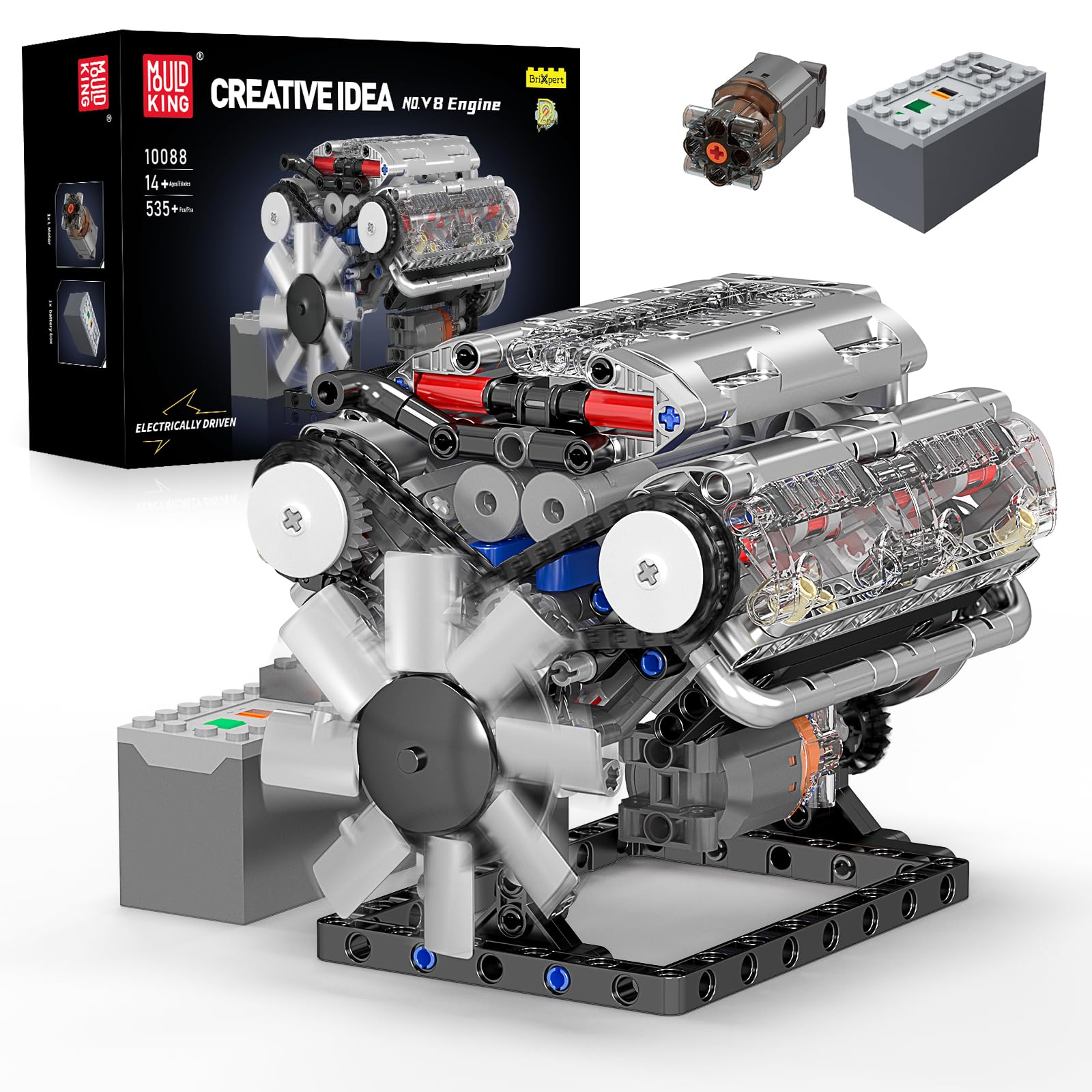 Model Kit V8 - Mould King 10088 V8 Motor Yapım