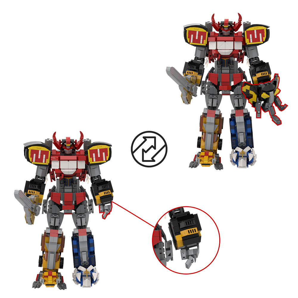 MOC Dino Mecha Modeli Yapı Taş - Model Kit Voltron incelemesi ve fiyatı