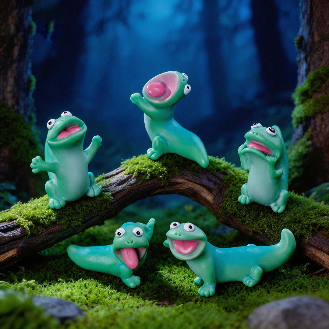 5 adet Karikatür Komik Yeşil K - Model Kit Lizard incelemesi ve fiyatı
